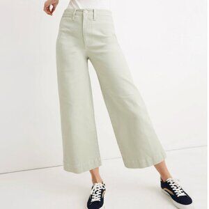 Emmett Wide-Leg Crop Pants in Sea Haze